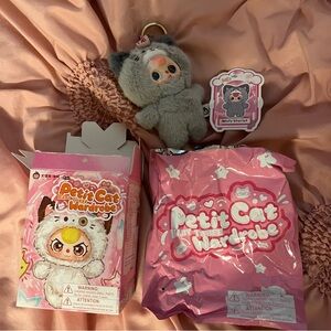 starlet meow baby three petit cat wardrobe blind bag plush keychain